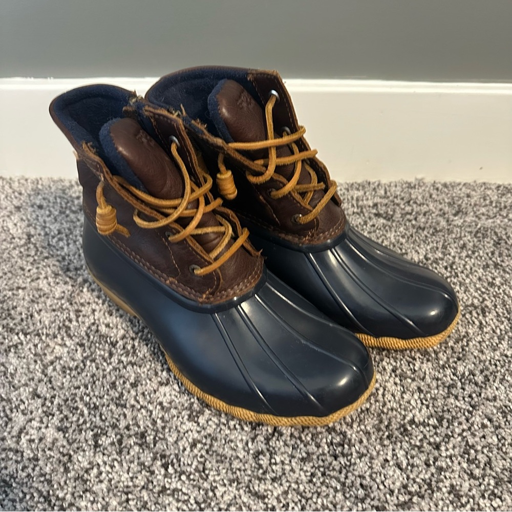 Sperry Waterproof Saltwater Duck Boots Navy